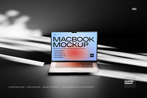 Macbook Pro Mockup Shadows Vol 01