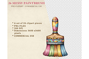 Messy Paintbrush Clipart PNG, an Illustration by Memories By Lea (Thumbnail 6 of 8)