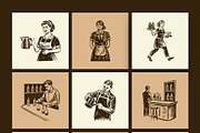 Vintage Restaurant Illustration Set, a Person Illustration by Prosymbols (Thumbnail 9 of 10)