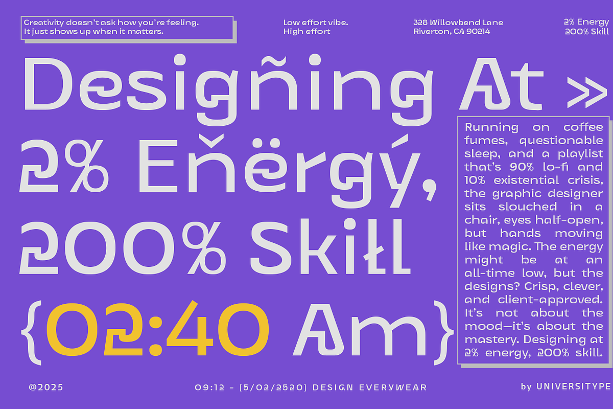 UT Goinera - A Unique Display Sans, a Sans Serif Font by Universitype (Photo 4 of 14)