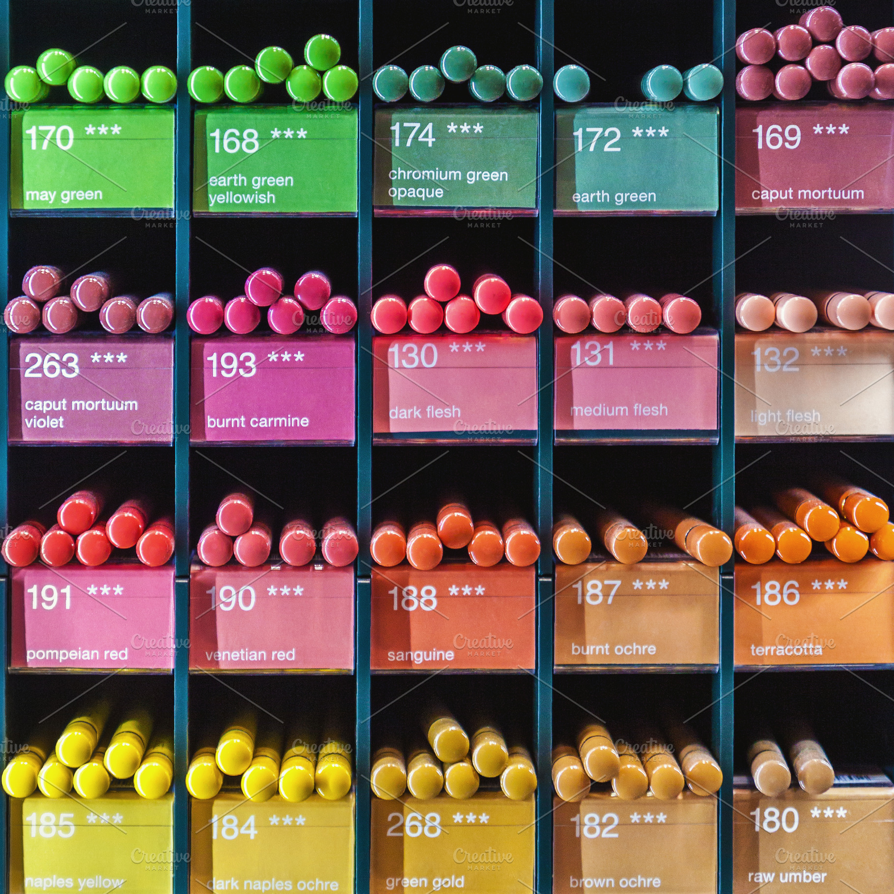 Colorful pencils for sale at shop, an Abstract Photo by BOOCYS