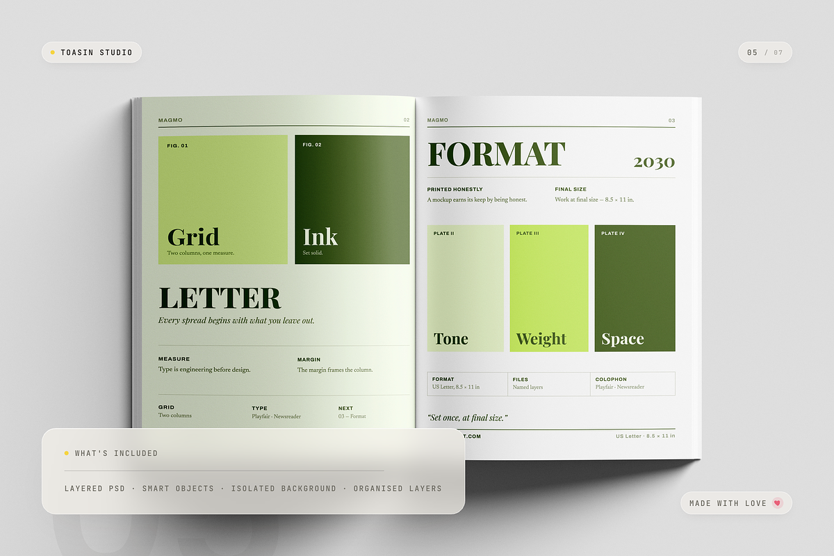 US Letter Magazine Mockup, a Books & Magazine Mockup by Toasin Studio (Photo 5 of 7)
