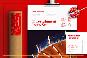 Entertainment Line Icon Set