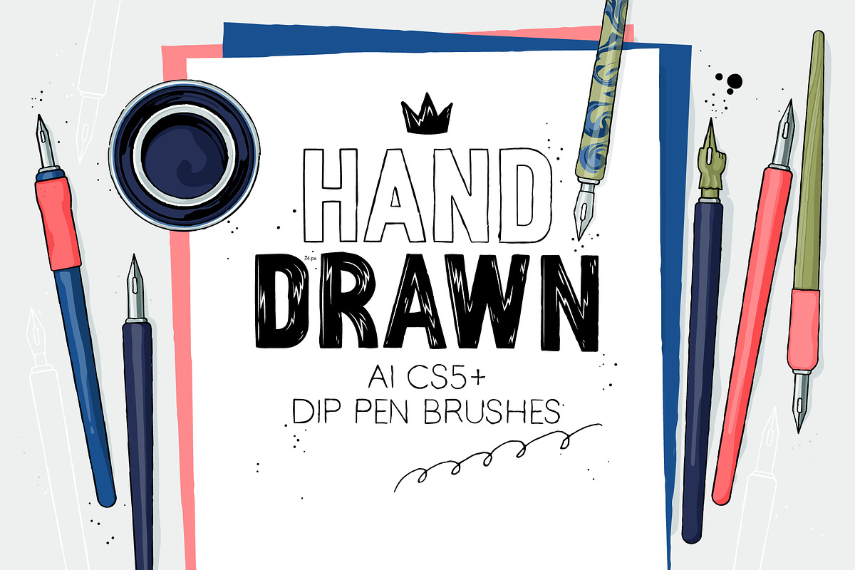 Dip Pen Brushes, a Brush Add-On by Side Project (Photo 1 of 5)