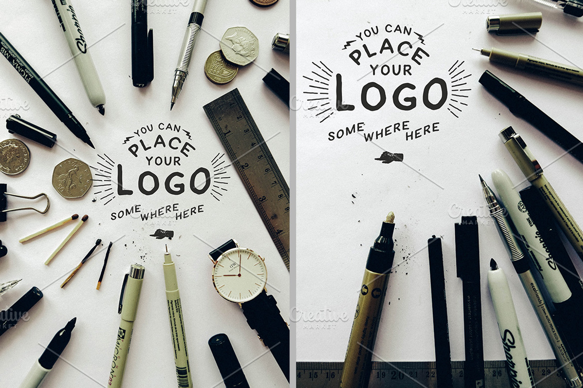 Hand Lettering Logo Mockups, a Product Mockup by BlueRobinDesignShop (Photo 5 of 6)