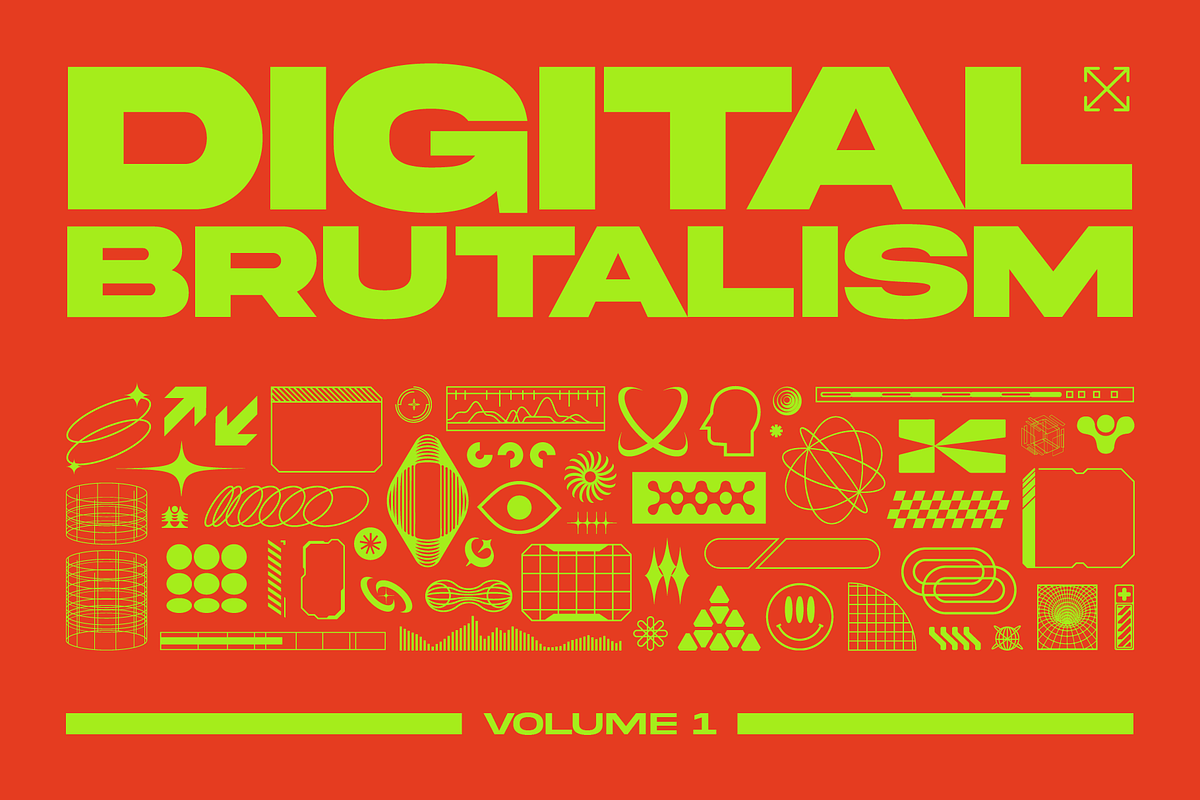 DIGITAL BRUTALISM Volume 1, an Object Graphic by Fivehead Studio (Photo 1 of 7)