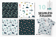 Cute animals. Underwater World, a Background Graphic by Noli Molly Store (Thumbnail 3 of 12)