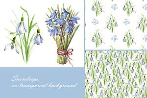 Spring Flowers Bundle PNG Patterns