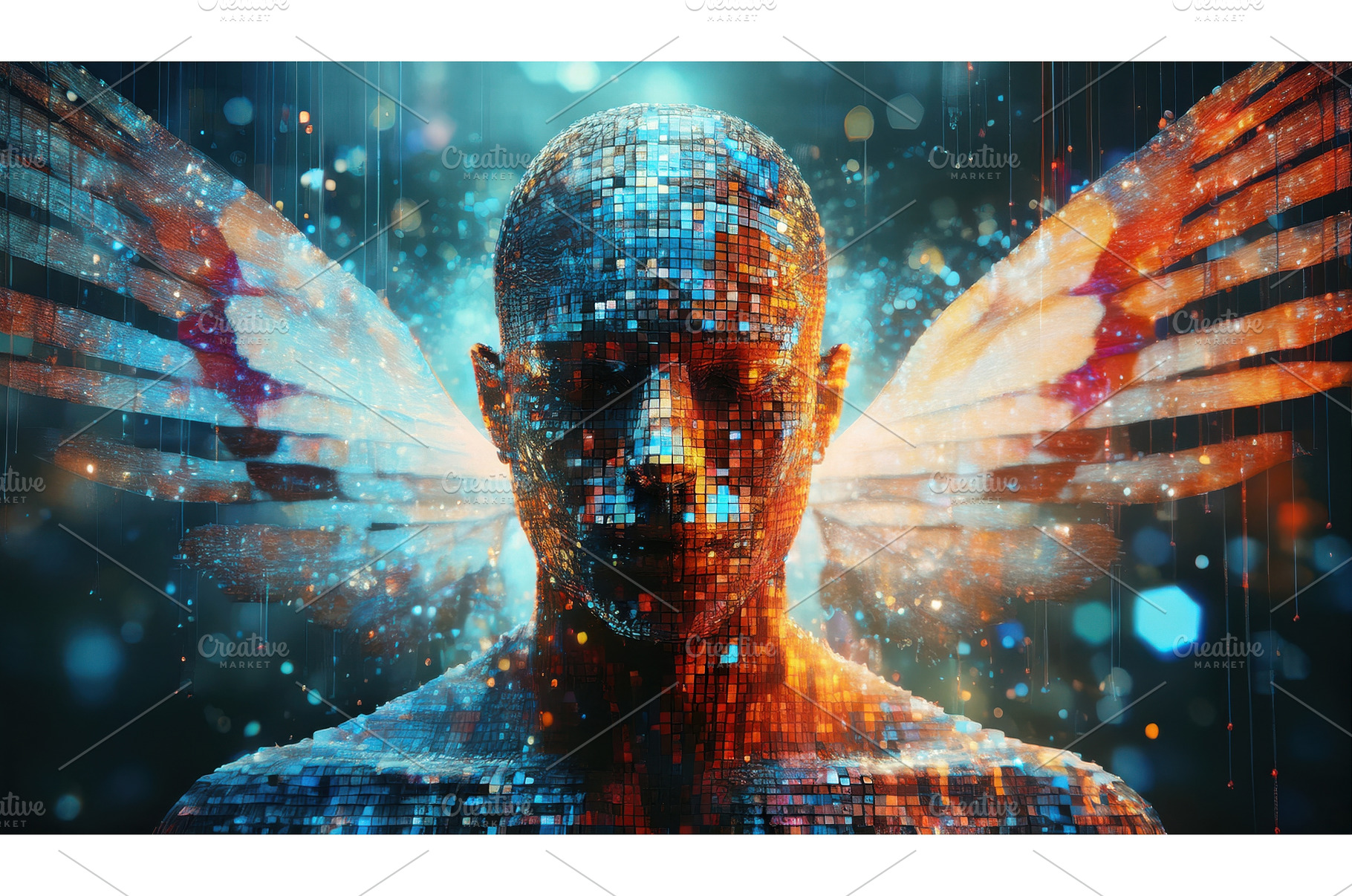 A humanoid figure with pixelated, a Technology Photo by Igor Tichonow