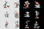 Whimsical Sailor Animals Clipart, an Animal Illustration by fashionaddict (Thumbnail 4 of 7)