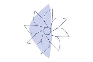 Abstract floral composition with, an Object Illustration by okskukuruza