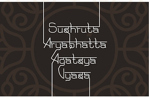 Yuga Sanskrit - English Font