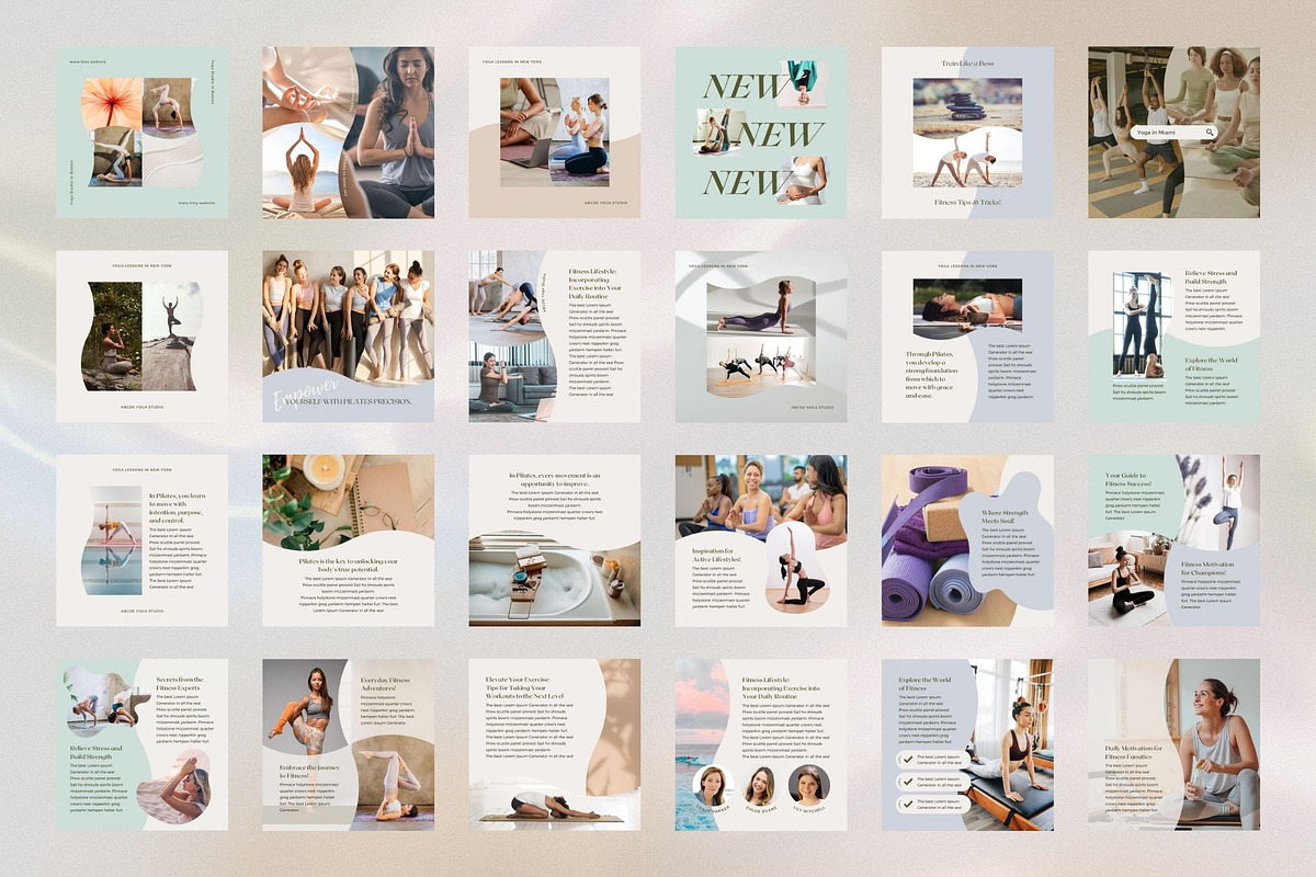 Canva Instagram Templates Yoga, a Social Media Template by Keikoya (Photo 5 of 13)