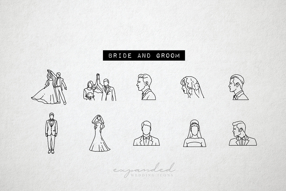 100 Wedding Icons Set - Expanded, an Outline Icon by Hatch Design Workshop (Photo 7 of 15)