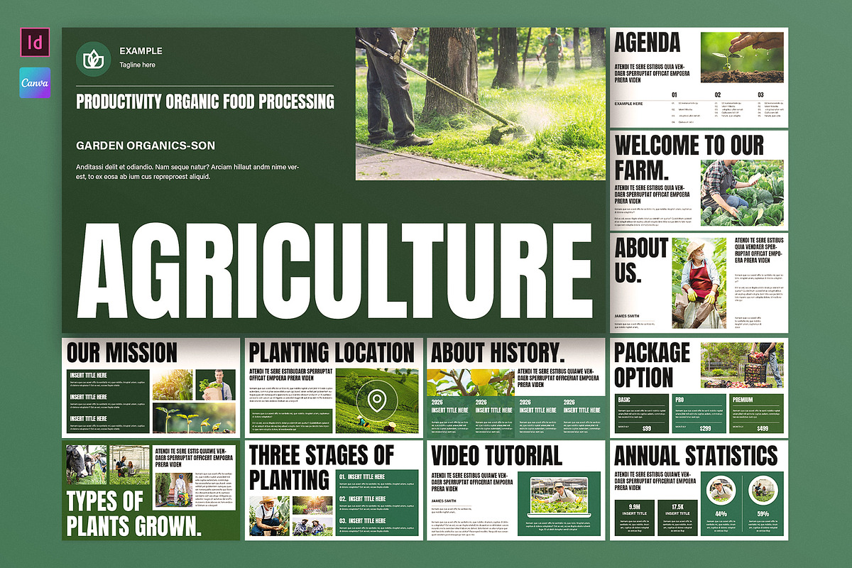 Agriculture Presentation Template, a Presentation Template by E-Type (Photo 1 of 5)