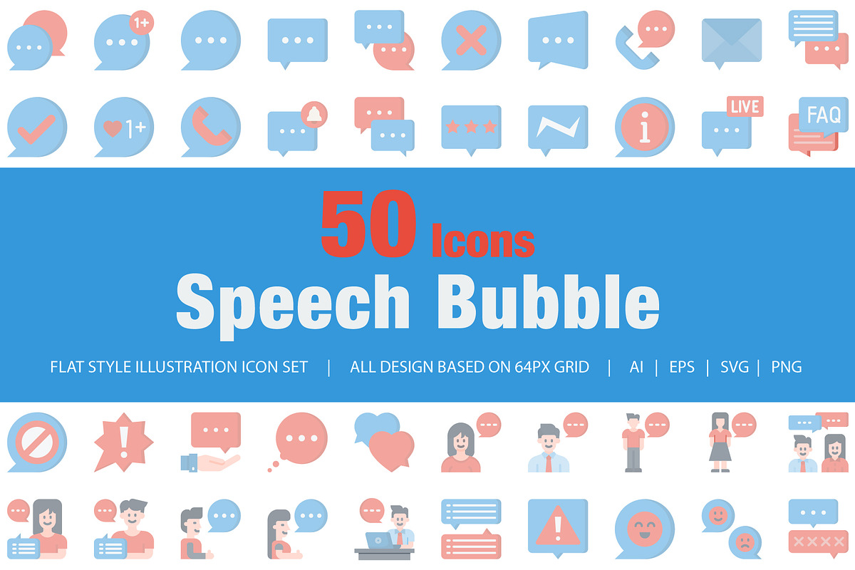 Speech Bubble Flat Style Icon, an Icon by sripfoto (Photo 1 of 2)