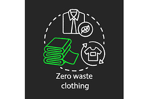 Zero Waste Clothing Concept Icon