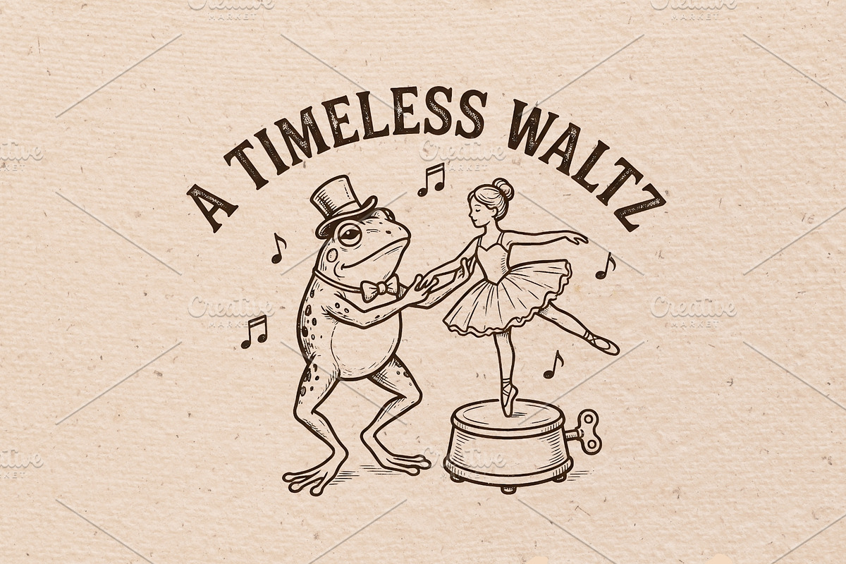 A timeless waltz illustration, an Animal Illustration by Vectorlina (Photo 1 of 4)