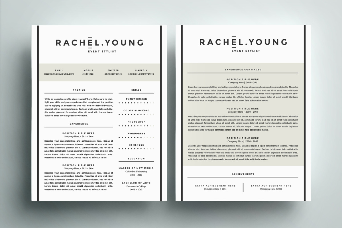 Resume Template 4 Pack | CV Template, a Resume Template by Refinery Resume Co. (Photo 2 of 3)