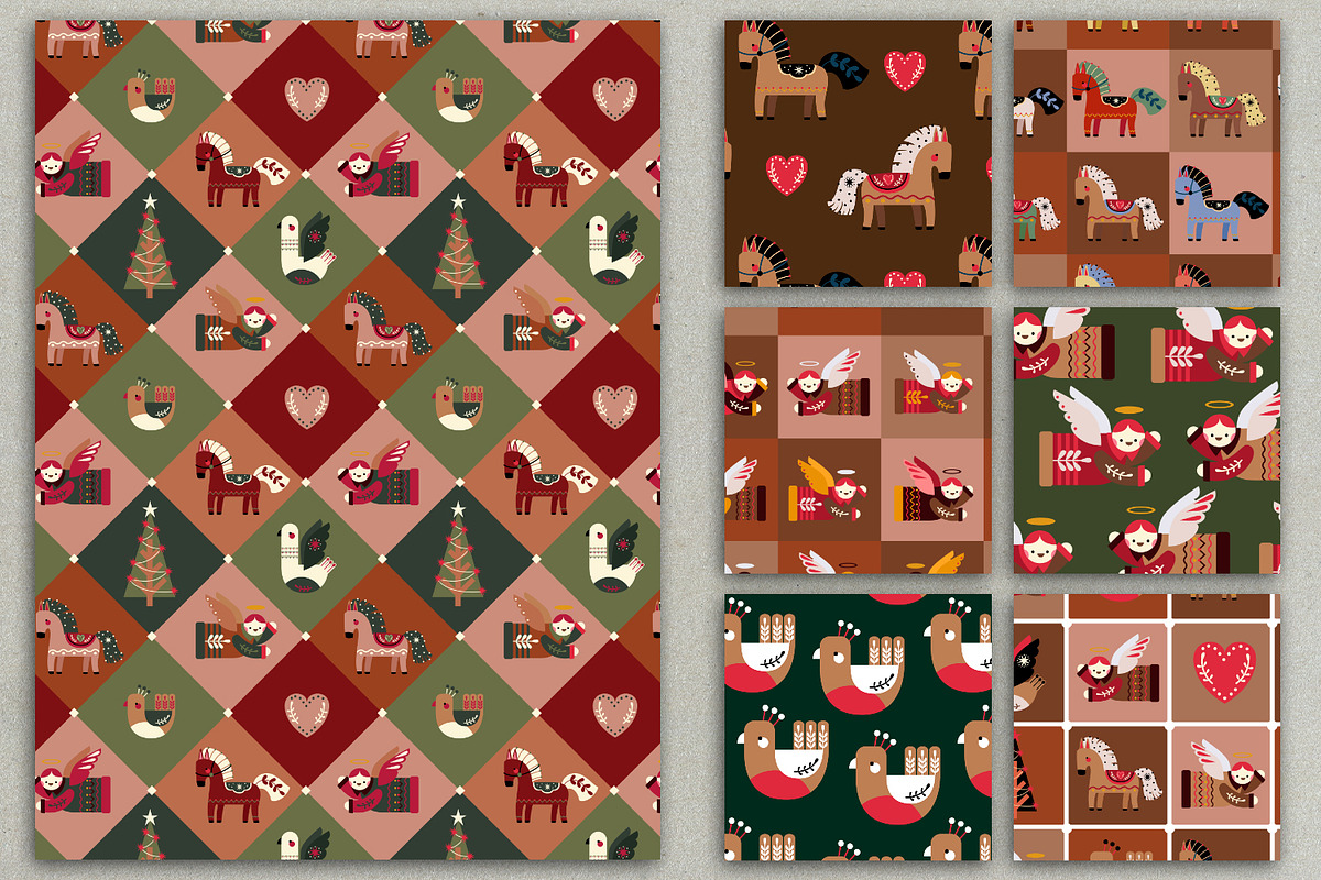 Nordic Christmas Scandinavian Folk, a Decorative Illustration by the_myro (Photo 7 of 12)
