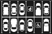 Top view of cars parked, a Transportation Illustration by Yayasya (Thumbnail 2 of 3)