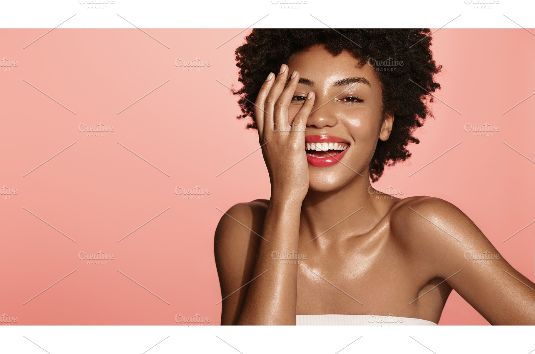 Beauty model, african american girl, a Health & Medical Photo by ringsaroundme
