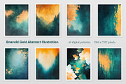Emerald Gold Abstract Illustration, a Decorative Illustration by Housui Patterns (Thumbnail 3 of 9)