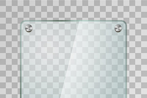 Realistic glossy glass square plate, an Object Graphic by BestPics