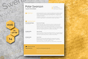 Clean & Pretty - Word Resume, a Resume Template by Visual Impact (Thumbnail 1 of 2)