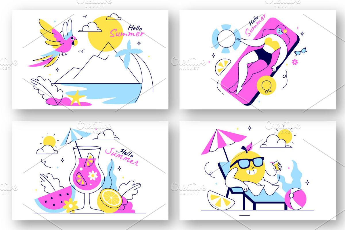 12 Hello Summer Illustration, a Person Illustration by denayunebgt (Photo 3 of 4)