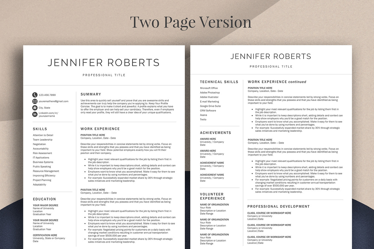 Resume Template CV, a Resume Template by Klamp Studio (Photo 3 of 9)