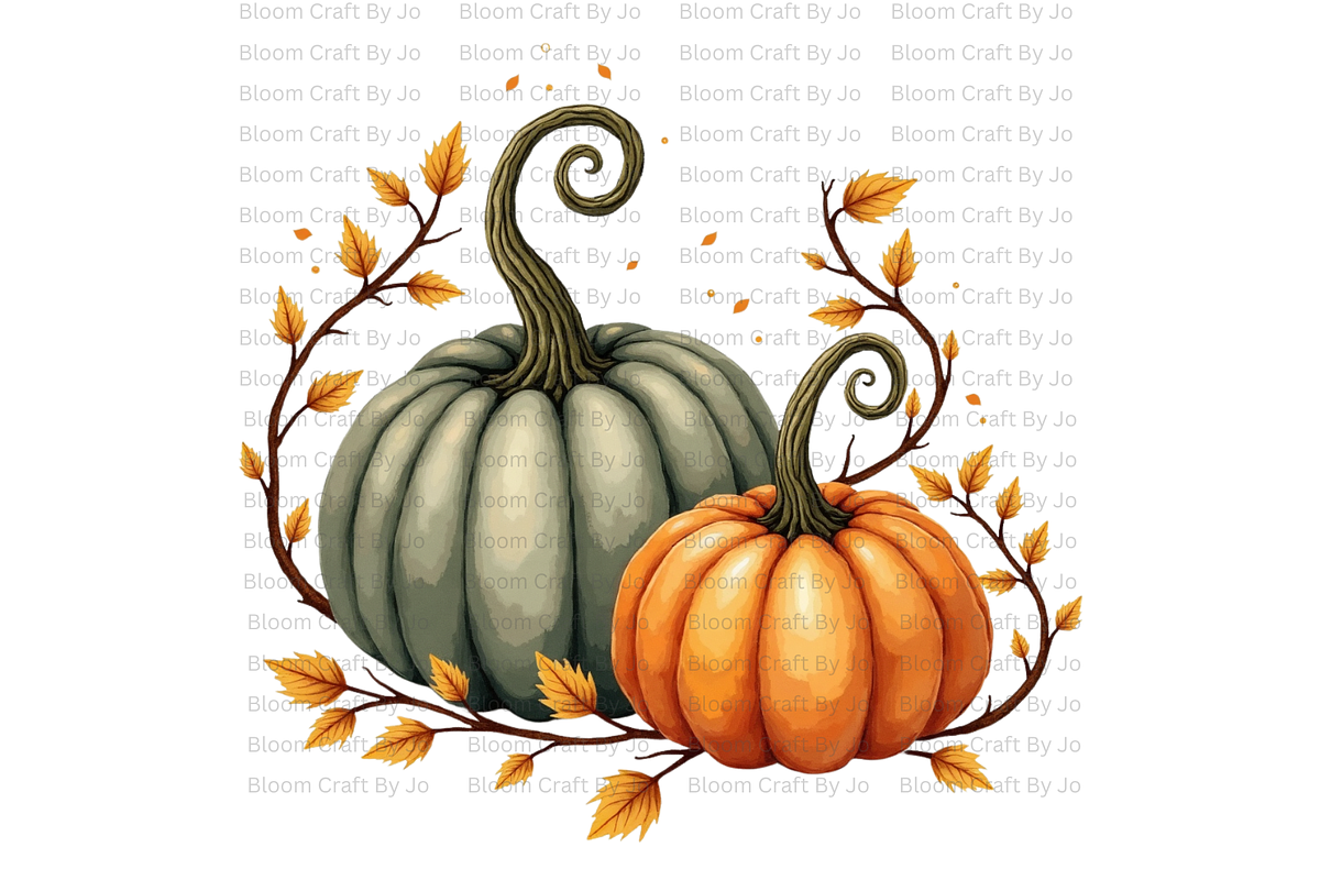 Pumpkins with Autumn Vines, a Decorative Illustration by Bloom Craft Creations (Photo 3 of 12)