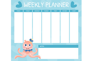 Weekly Planner, Timetable For