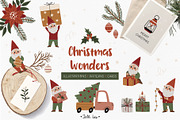 Christmas Gnomes & Holiday Clipart, a Decorative Illustration by Jenny Quince (Thumbnail 1 of 11)