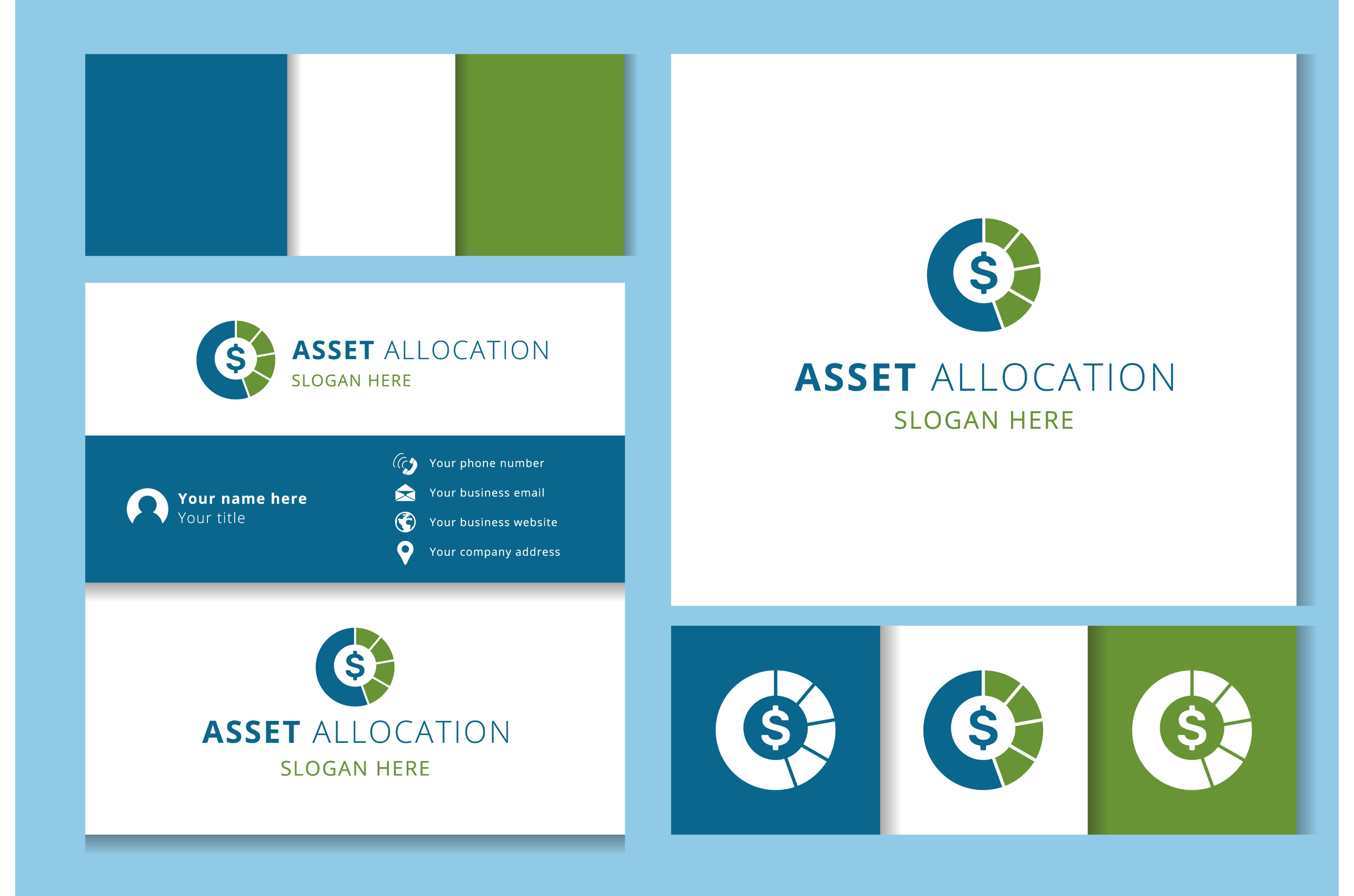 Business card design featuring asset, a Finance Illustration by ...