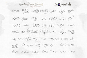 Swirl Procreate Stamp Brushes 014