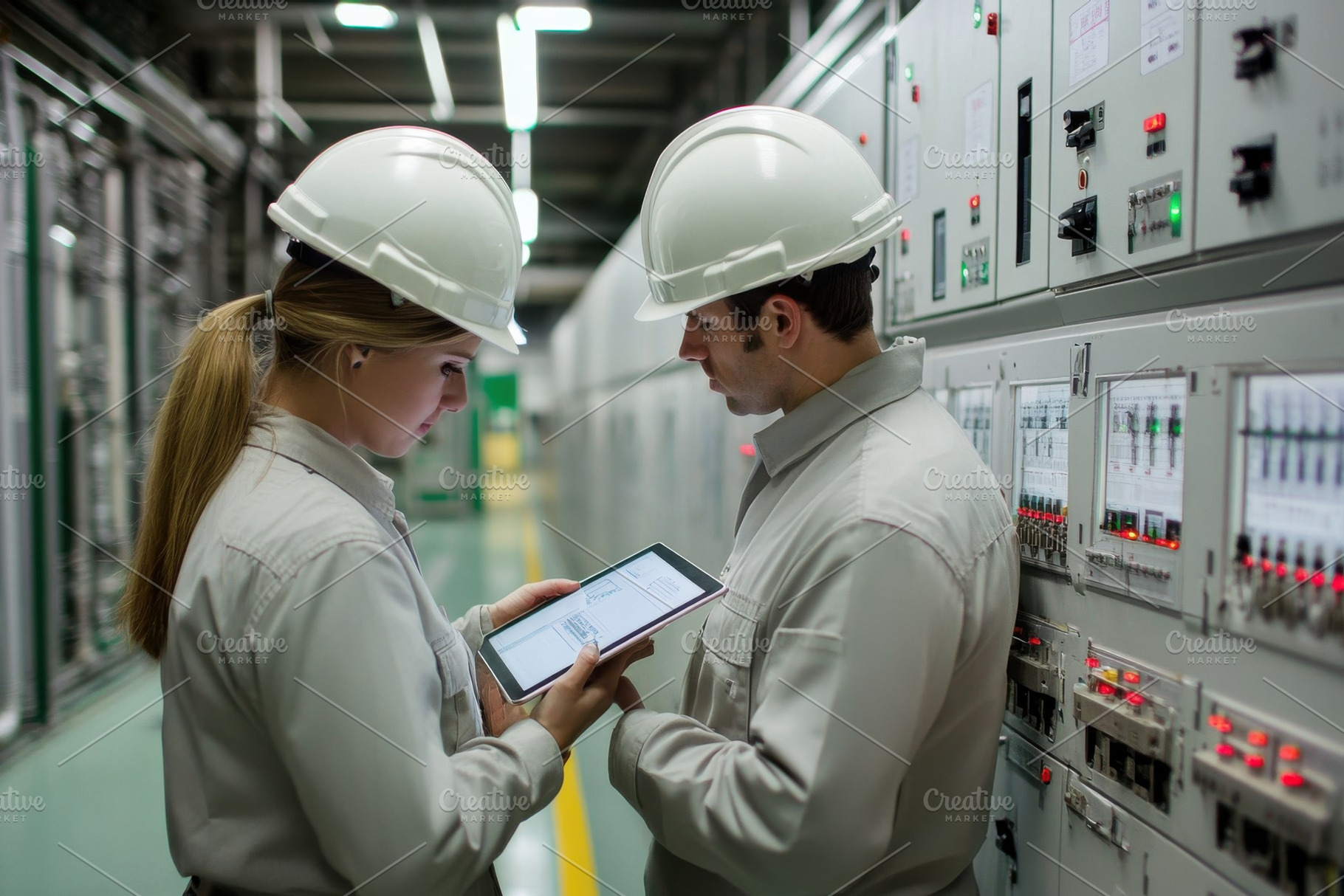 Engineers collaborating on power sta, a Photo by Iftikhar Alam