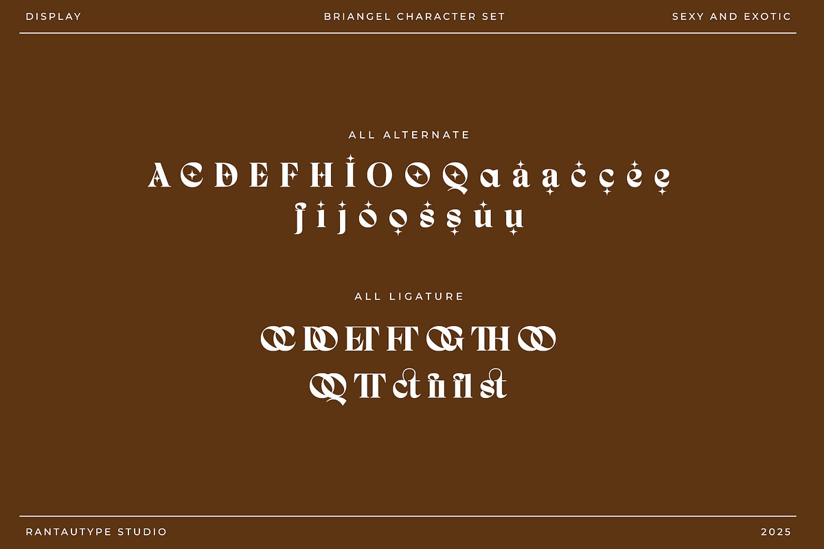 Briangel Exotic Serif Font, a Serif Font by RantautypeStudio (Photo 17 of 17)