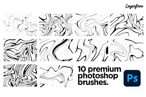 Marbled Contour Photoshop Brushes