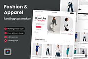 Fashion and Apparel Landing Page, a Landing Page Template by SLAB! Design (Thumbnail 1 of 3)