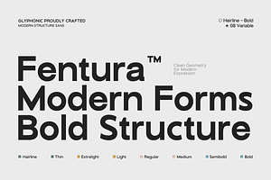 GC Fentura – Modern Structure Sans, a Sans Serif Font by Glyphonic