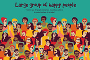 Group of happy people vector set, a Person Illustration by Crowhouse (Thumbnail 1 of 4)