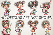 Whimsical Easter Girl Clipart Png, a Person Illustration by RobertsArt (Thumbnail 3 of 6)