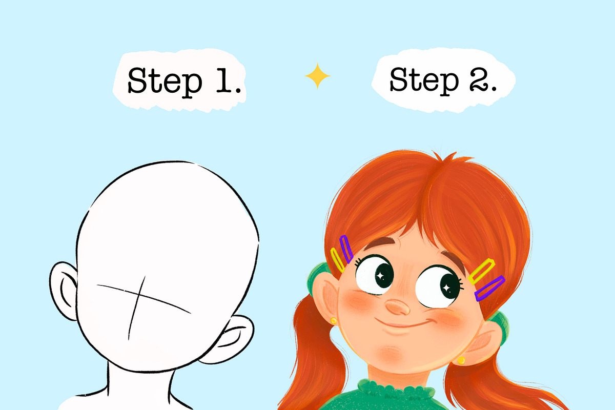 9 Children’s heads stamp Procreate, a Brush Add-On by PoPshop (Photo 5 of 5)