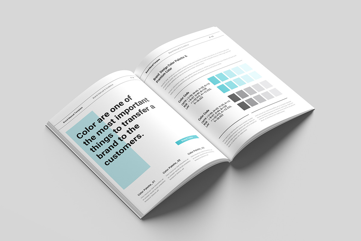 Brand Manual Template, a Brochure Template by GoldenGrid Studio (Photo 7 of 12)