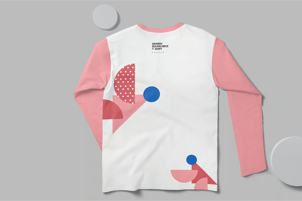 Girl Full Sleeve Crew Tee Mockups, a Shirt Mockup by megostudi0 (Photo 4 of 7)