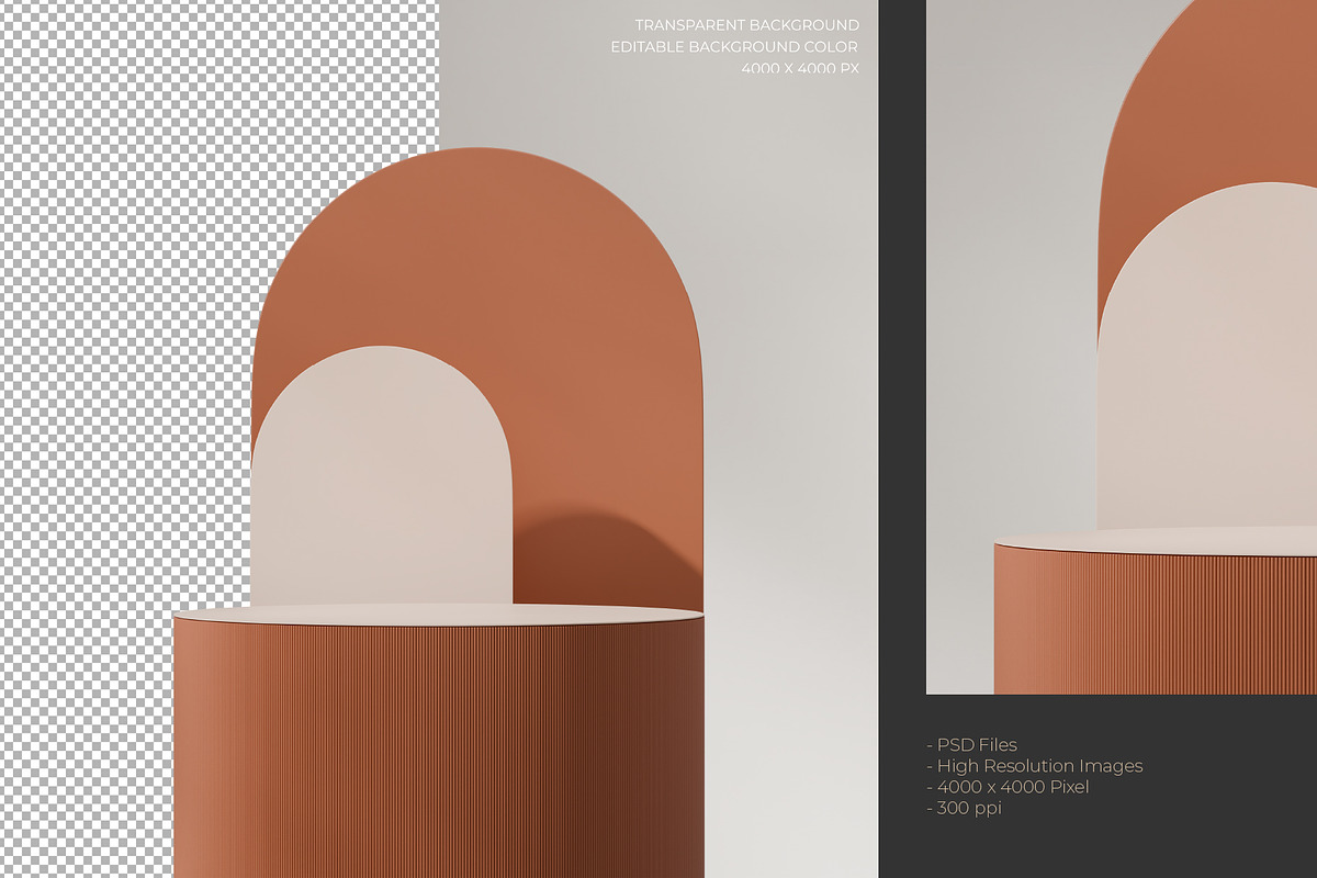 5 Podium with Transparent Background, a Background Graphic by faustudio (Photo 6 of 7)