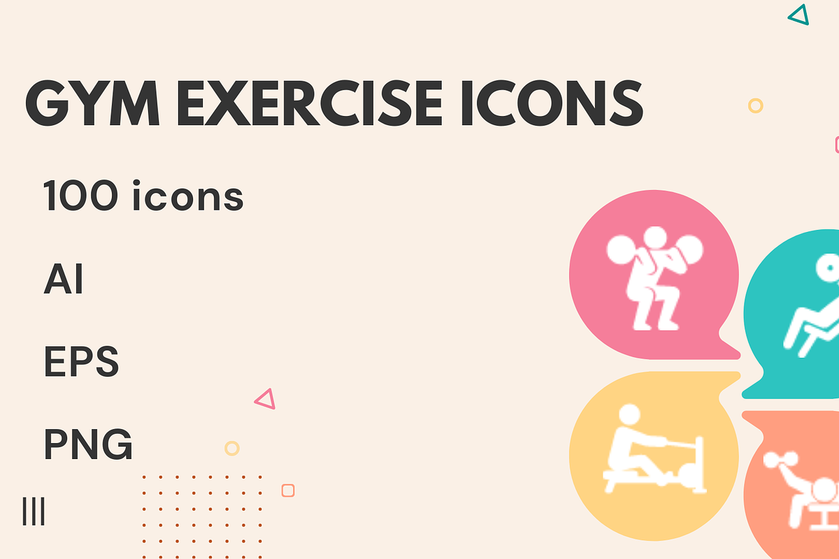 Gym Exercise icons, an Icon by Symbolic Language (Photo 1 of 2)