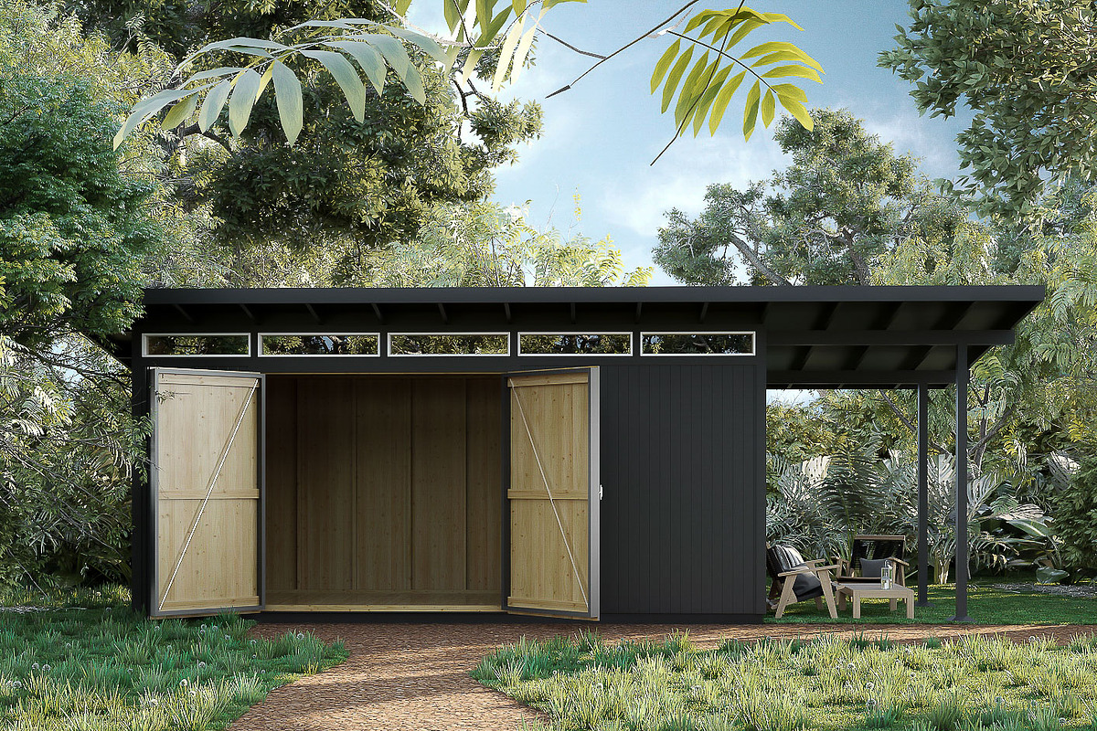 Modern Shed Plans - 8X12 10X12, 8X20, an Object Graphic by elevatedspaces (Photo 5 of 6)