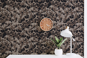horror sad women face, a Pattern Graphic by AAN Seamless Shop